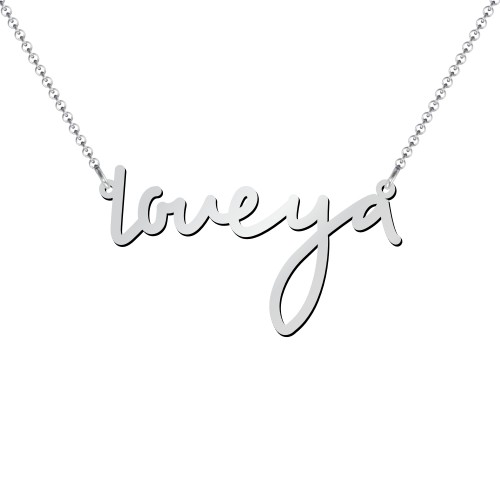 Love Ya Necklace – Sterling Silver
