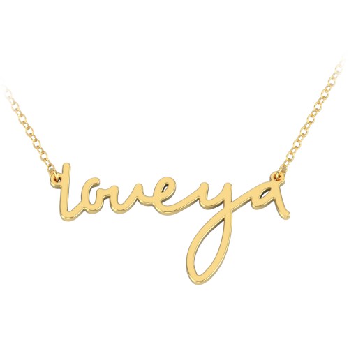Love Ya Necklace – 18K Gold Plated Silver
