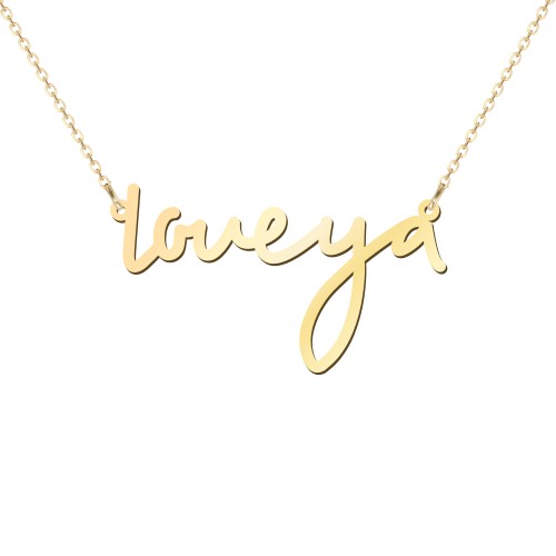 Love Ya Necklace – 10K Yellow Gold