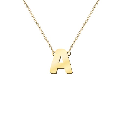 Initial Letter Necklace – 18K Gold Plated Silver