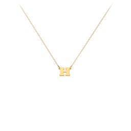 Petite Initial Letter Necklace in 18K Gold Plated Silver