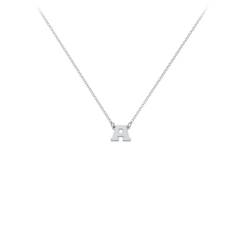 Petite Initial Letter Necklace – Sterling Silver