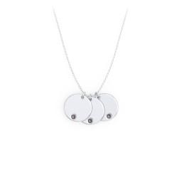 Engravable Disc Sorority Pendant with Birthstone