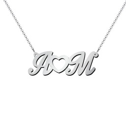Initials and Heart Pendant