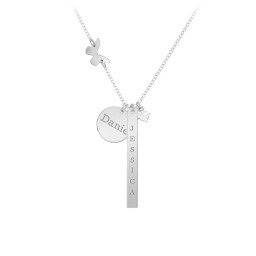 Milestone Necklace with Butterfly Charm