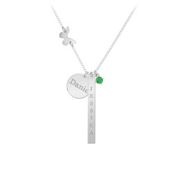 Milestone Necklace with Butterfly Charm
