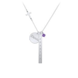 Milestone Necklace with Cross Charm