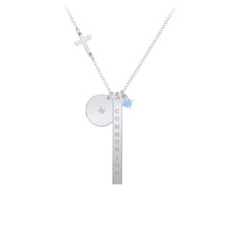 Milestone Necklace with Cross Charm