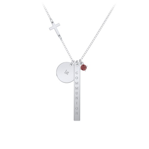 Milestone Necklace with Cross Charm