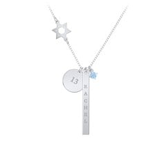 Milestone Necklace with Star of David Charm