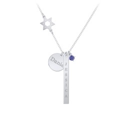 Milestone Necklace with Star of David Charm