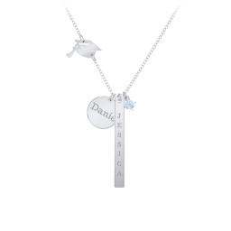 Milestone Necklace with Graduation Hat Charm