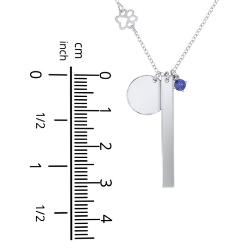 Milestone Necklace with Paw Charm – 10K Yellow Gold with Amethyst