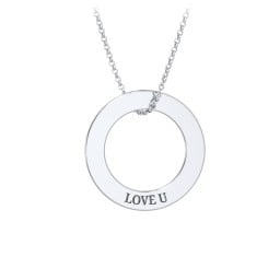 Engravable Circle Necklace