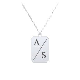 2 Engravable Tag Charm Necklace