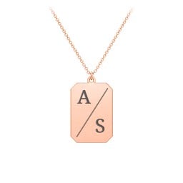 2 Engravable Tag Charm Necklace