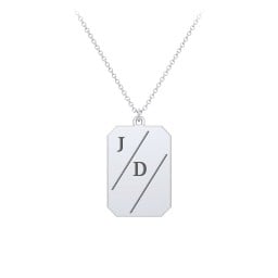 3 Engravable Tag Charm Necklace