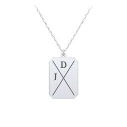 4 Engravable Tag Charm Necklace