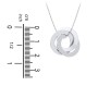 Engraved 3 Interlocking Russian Rings Necklace