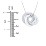 Engraved 4 Interlocking Russian Rings Necklace – Sterling Silver