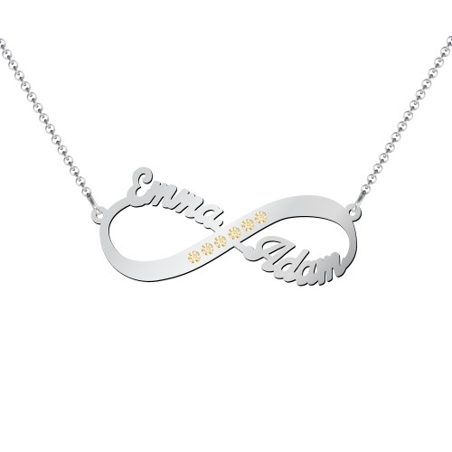 Infinity Name Necklace with Accents