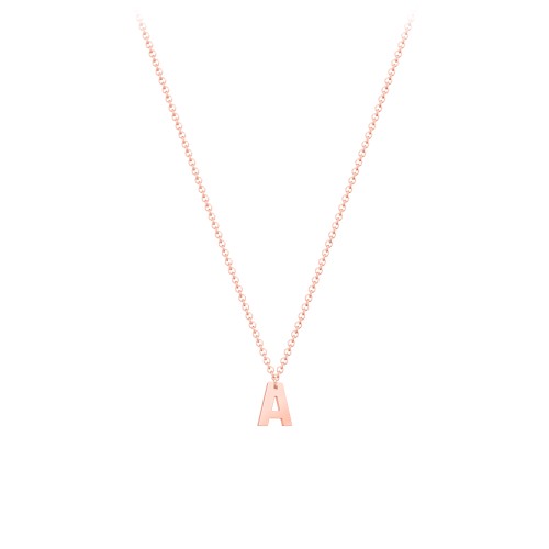 Initial Necklace with 1 Letter - Modern – 10K Rose Gold