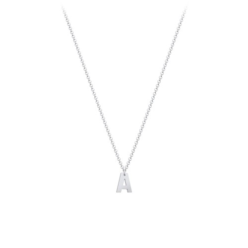 Initial Necklace with 1 Letter - Modern – Sterling Silver