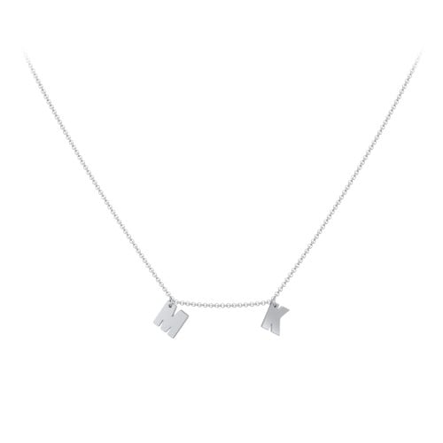 Initial Necklace with 2 Letters - Modern