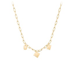Initial Necklace with 3 Letters - Modern