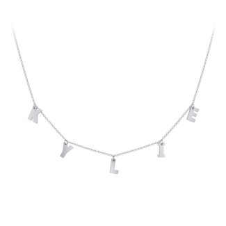 Initial Necklace with 5 Letters - Modern