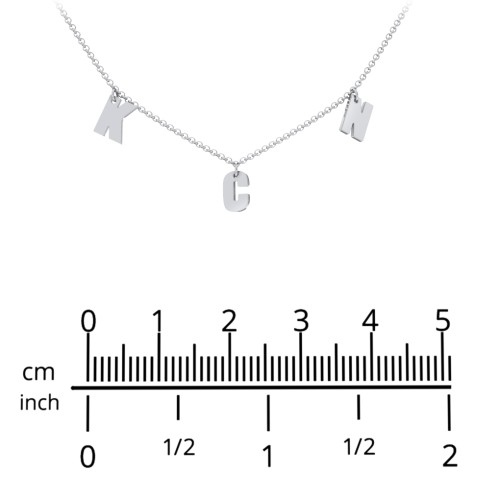 Initial Necklace with 6 Letters - Modern – Sterling Silver