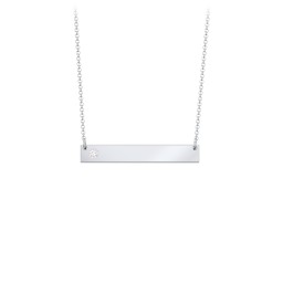 Engravable Birthstone Bar Necklace