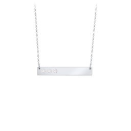 3 Engravable Birthstone Bar Necklace
