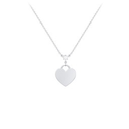 Engravable Heart Necklace with Birthstone