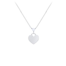 Engravable Heart Necklace with Birthstone