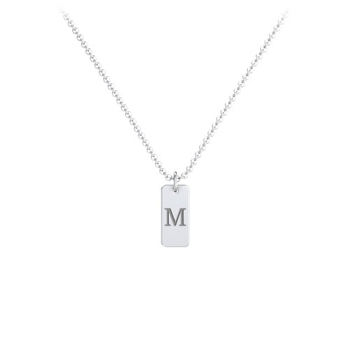 Small Initial Tag Necklace