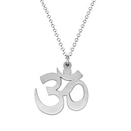 Good Vibes Only Om Necklace in 925 Sterling Silver