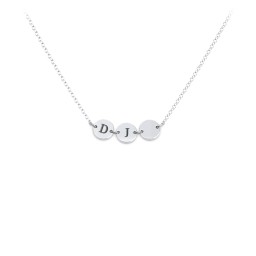 Engravable Initial 3 Disc Pendant