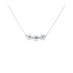 Engravable Initial 3 Disc Pendant