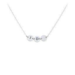Engravable Initial 3 Disc Pendant