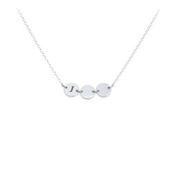 Engravable Initial 3 Disc Pendant