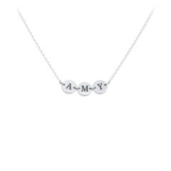 Engravable Initial 3 Disc Pendant – 10K Yellow Gold