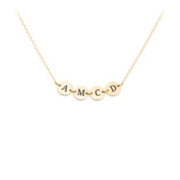 Engravable Initial 4 Disc Pendant