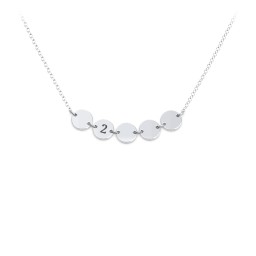 Engravable Initial 5 Disc Pendant