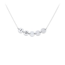 Engravable Initial 5 Disc Pendant
