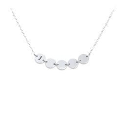 Engravable Initial 5 Disc Pendant