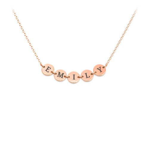 Engravable Initial 5 Disc Pendant