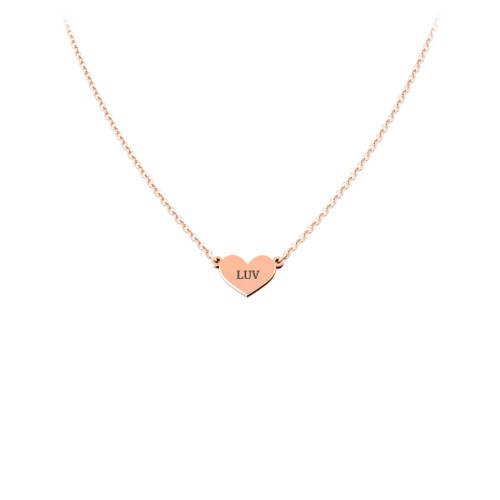 Engravable Heart Charm Necklace