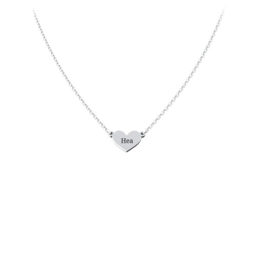 Engravable Heart Charm Necklace