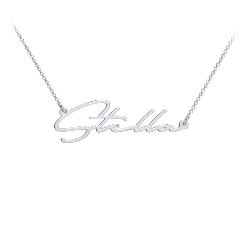 Personalized Signature Name Necklace – Sterling Silver